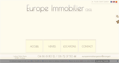 Desktop Screenshot of europe-immobilier-anduze.com
