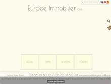 Tablet Screenshot of europe-immobilier-anduze.com